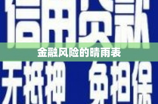 法库金融风险的晴雨表