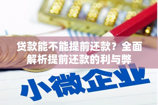 法库贷款能不能提前还款？全面解析提前还款的利与弊