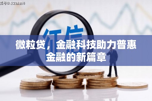 法库微粒贷，金融科技助力普惠金融的新篇章