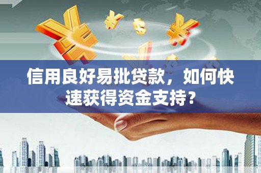 法库信用良好易批贷款，如何快速获得资金支持？