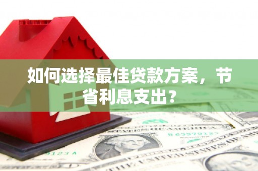 法库如何选择最佳贷款方案，节省利息支出？
