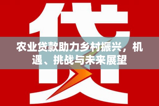 法库农业贷款助力乡村振兴，机遇、挑战与未来展望