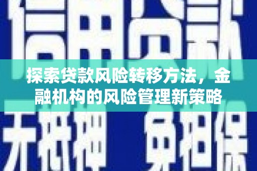 法库探索贷款风险转移方法，金融机构的风险管理新策略