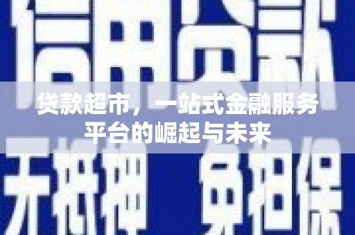 法库贷款超市，一站式金融服务平台的崛起与未来