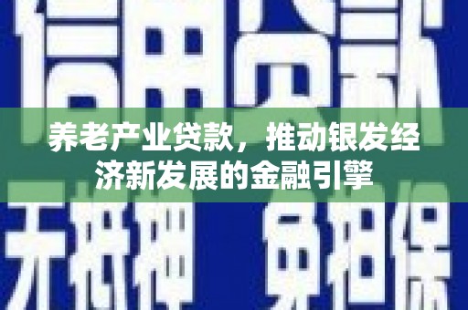 法库养老产业贷款，推动银发经济新发展的金融引擎