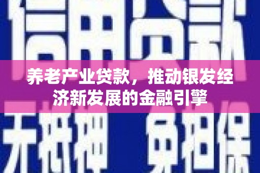 法库养老产业贷款，推动银发经济新发展的金融引擎