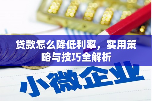 法库贷款怎么降低利率，实用策略与技巧全解析