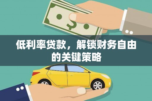 法库低利率贷款，解锁财务自由的关键策略