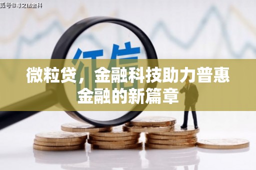 法库微粒贷，金融科技助力普惠金融的新篇章