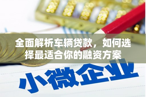 法库全面解析车辆贷款，如何选择最适合你的融资方案