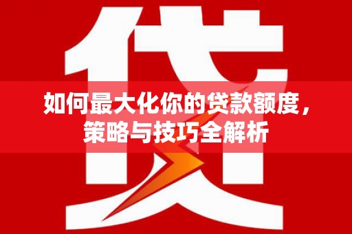 法库如何最大化你的贷款额度，策略与技巧全解析