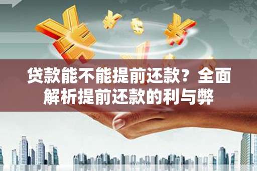 法库贷款能不能提前还款？全面解析提前还款的利与弊