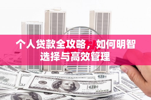 法库个人贷款全攻略，如何明智选择与高效管理