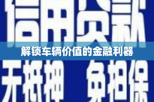 法库解锁车辆价值的金融利器