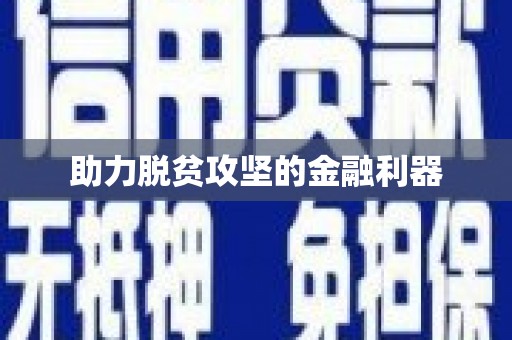 法库助力脱贫攻坚的金融利器