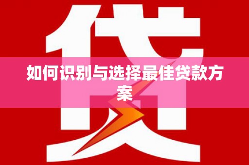 法库如何识别与选择最佳贷款方案